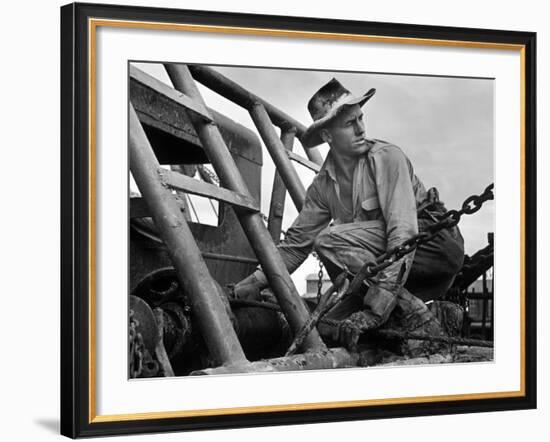 Oil Field Worker-Carl Mydans-Framed Photographic Print