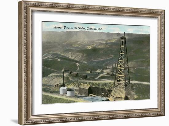 Oil Fields, Coalinga, California-null-Framed Art Print