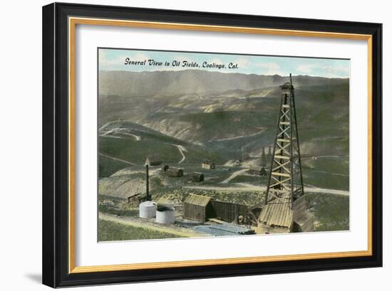 Oil Fields, Coalinga, California-null-Framed Art Print