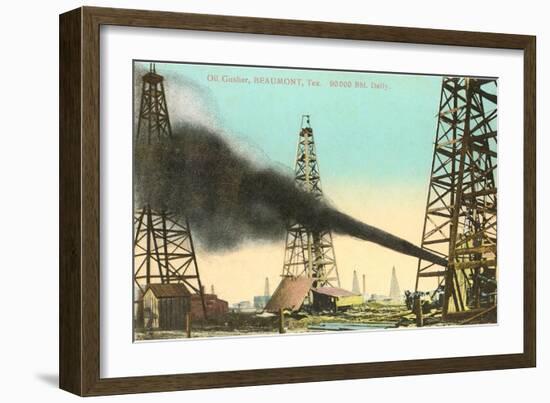 Oil Gusher, Beaumont, Texas-null-Framed Art Print