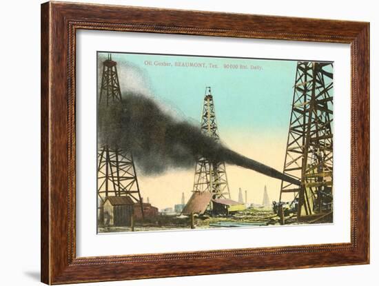 Oil Gusher, Beaumont, Texas-null-Framed Art Print