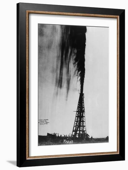 Oil Gushing Over-null-Framed Premium Photographic Print