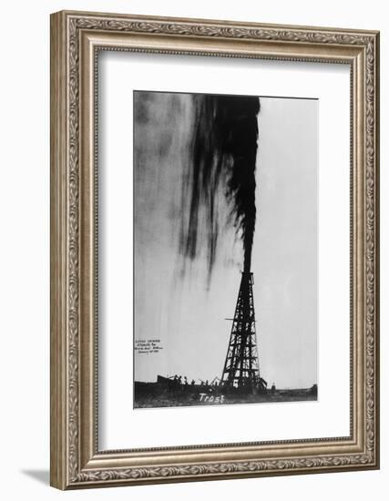 Oil Gushing Over-null-Framed Photographic Print