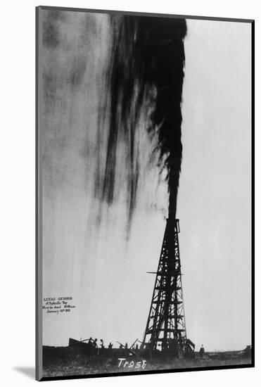 Oil Gushing Over-null-Mounted Photographic Print