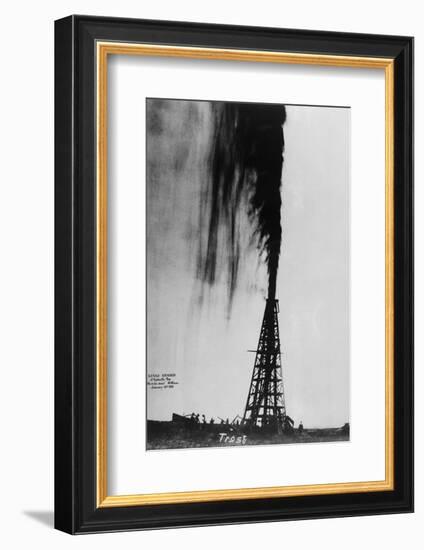 Oil Gushing Over-null-Framed Photographic Print