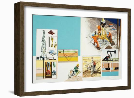 Oil Industry-Clifford Meadway-Framed Giclee Print