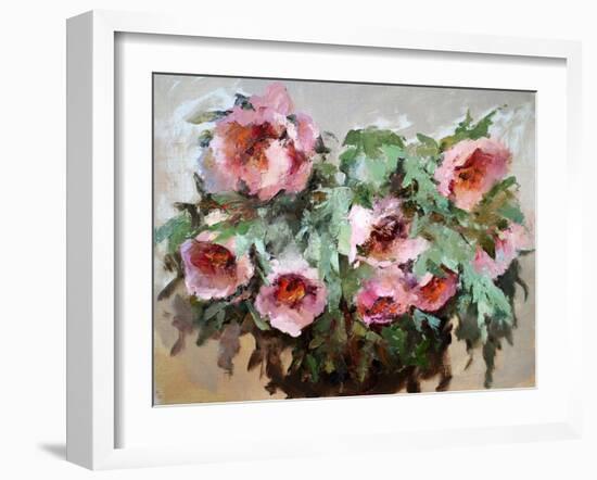 Oil Painting of Flowers.-DenKuvaiev-Framed Photographic Print