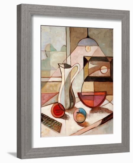 Oil Painting of Still Life with Pitcher-ginosphotos-Framed Photographic Print