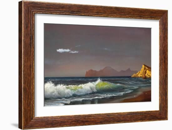 Oil Painting On Canvas , Background Of Sea Sunset-Lilun-Framed Art Print