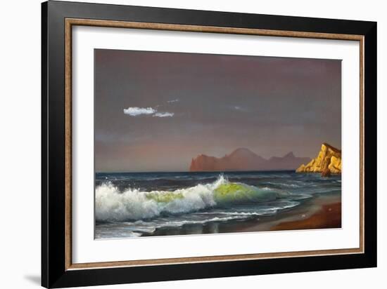 Oil Painting On Canvas , Background Of Sea Sunset-Lilun-Framed Art Print