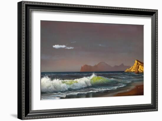 Oil Painting On Canvas , Background Of Sea Sunset-Lilun-Framed Art Print