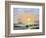 Oil Painting On Canvas , Sailboat Against A Background Of Sea Sunset-Lilun-Framed Art Print