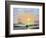 Oil Painting On Canvas , Sailboat Against A Background Of Sea Sunset-Lilun-Framed Art Print