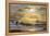 Oil Painting On Canvas , Sailboat Against A Background Of Sea Sunset-Lilun-Framed Stretched Canvas