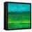 Oil Painting Texture. Green And Blue-landio-Framed Stretched Canvas