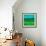 Oil Painting Texture. Green And Blue-landio-Framed Art Print displayed on a wall