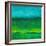 Oil Painting Texture. Green And Blue-landio-Framed Art Print