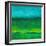 Oil Painting Texture. Green And Blue-landio-Framed Art Print