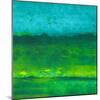 Oil Painting Texture. Green And Blue-landio-Mounted Art Print