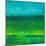 Oil Painting Texture. Green And Blue-landio-Mounted Art Print