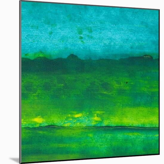 Oil Painting Texture. Green And Blue-landio-Mounted Art Print