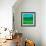 Oil Painting Texture. Green And Blue-landio-Framed Art Print displayed on a wall