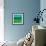 Oil Painting Texture. Green And Blue-landio-Framed Art Print displayed on a wall