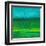 Oil Painting Texture. Green And Blue-landio-Framed Art Print