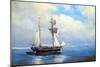 Oil Paintings Sea Landscape. Ships, Boats, Fisherman. Fine Art.-Yarikart-Mounted Art Print