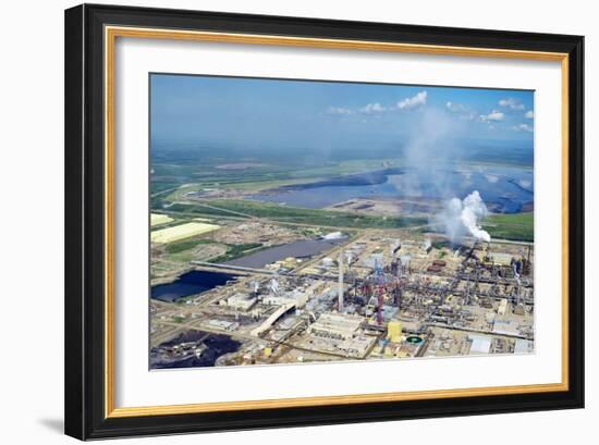 Oil Processing Plant, Athabasca Oil Sands-David Nunuk-Framed Photographic Print