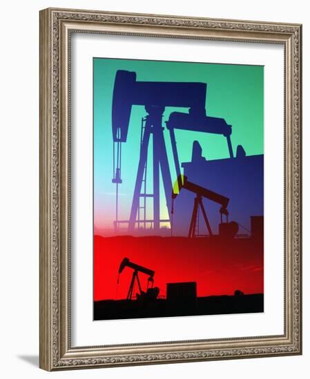 Oil Pumps, Colorado-Chris Rogers-Framed Photographic Print