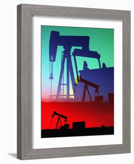 Oil Pumps, Colorado-Chris Rogers-Framed Photographic Print