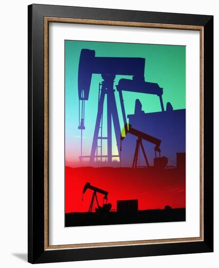 Oil Pumps, Colorado-Chris Rogers-Framed Photographic Print