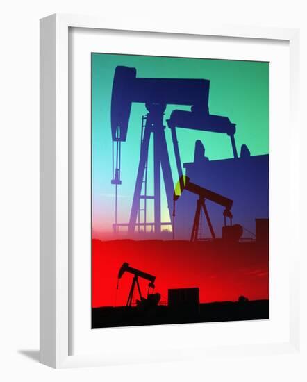 Oil Pumps, Colorado-Chris Rogers-Framed Photographic Print