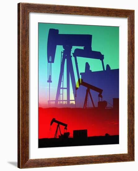 Oil Pumps, Colorado-Chris Rogers-Framed Photographic Print