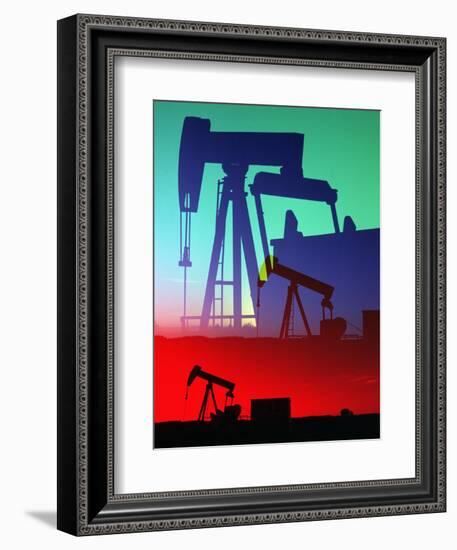 Oil Pumps, Colorado-Chris Rogers-Framed Photographic Print