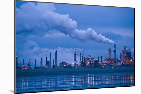 Oil Refinery At Dusk-David Nunuk-Mounted Photographic Print