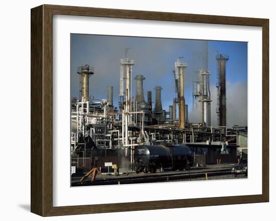 Oil Refinery at Laurel, Near Billings, Montana, USA-Robert Francis-Framed Photographic Print