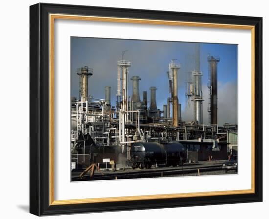 Oil Refinery at Laurel, Near Billings, Montana, USA-Robert Francis-Framed Photographic Print