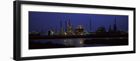 Oil Refinery at Night, Texas, USA-null-Framed Photographic Print