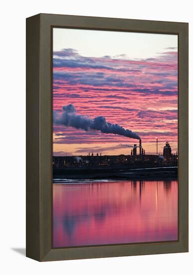 Oil Refinery At Sunset-David Nunuk-Framed Premier Image Canvas