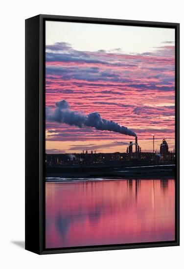 Oil Refinery At Sunset-David Nunuk-Framed Premier Image Canvas