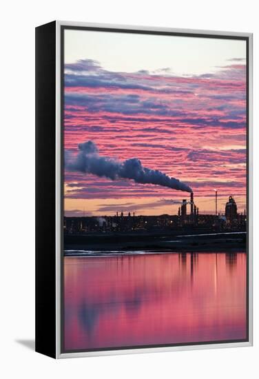 Oil Refinery At Sunset-David Nunuk-Framed Premier Image Canvas