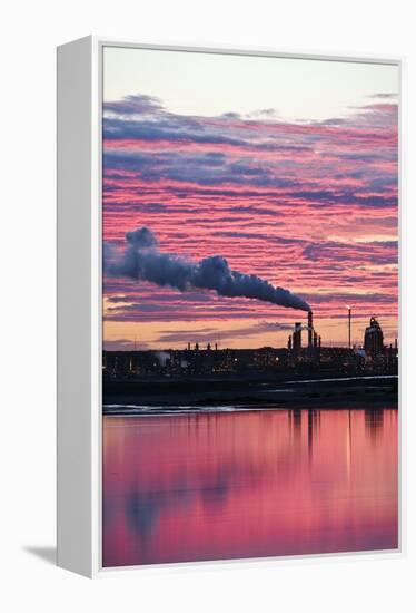 Oil Refinery At Sunset-David Nunuk-Framed Premier Image Canvas