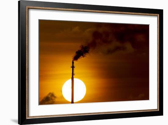 Oil Refinery Gas Flare, Aruba-Paul Souders-Framed Photographic Print