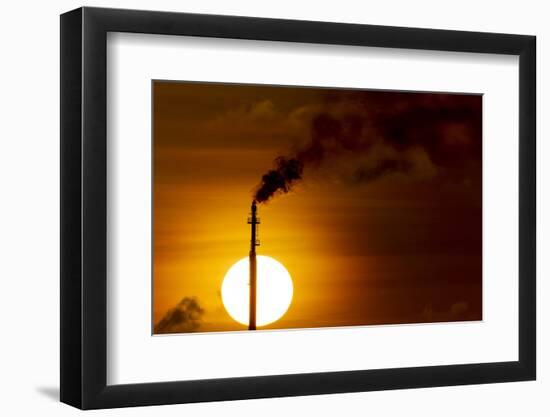 Oil Refinery Gas Flare, Aruba-Paul Souders-Framed Photographic Print