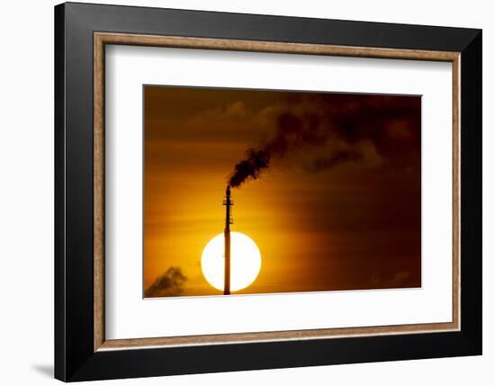 Oil Refinery Gas Flare, Aruba-Paul Souders-Framed Photographic Print