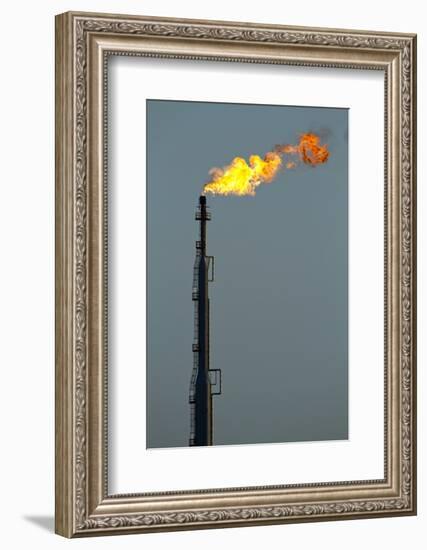 Oil Refinery Gas Flare at Aruba-Paul Souders-Framed Photographic Print