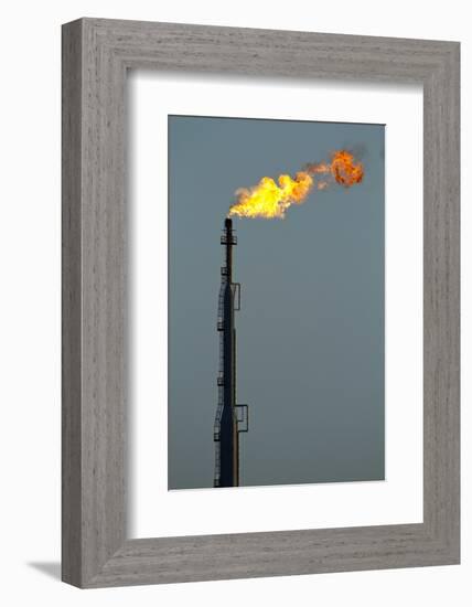 Oil Refinery Gas Flare at Aruba-Paul Souders-Framed Photographic Print