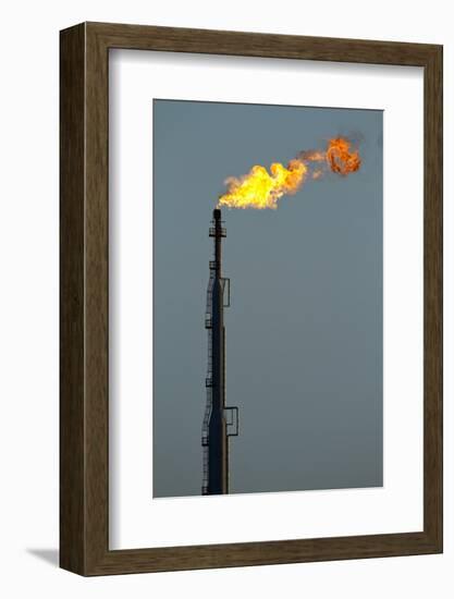 Oil Refinery Gas Flare at Aruba-Paul Souders-Framed Photographic Print